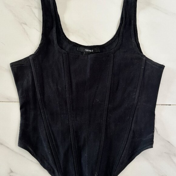 Black Forever 21 Corset Top - Picture 1 of 2